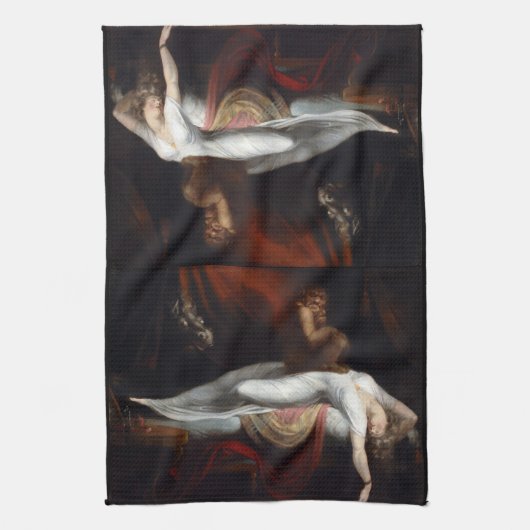 Albtraum von Henry Fuseli Gothic Macabre Dark Art Geschirrtuch (Vertikal)