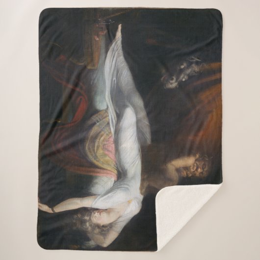 Albtraum von Henry Fuseli Gothic Macabre Dark Art Sherpadecke (Vorderseite)
