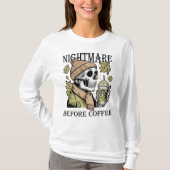 Albtraum vor Kaffee, Halloween-Kaffeeliebhaber T-Shirt (Vorderseite)