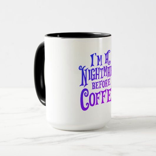 Albtraum vor Kaffee - Tasse (Vorderseite Links)