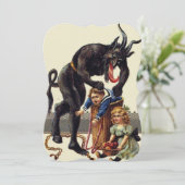 Albtraum Weihnachten krampf Einladung (Stehend Vorderseite)