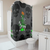 Albtraum-Weihnachtsbaum-Skulpturen Duschvorhang (Beispiel)