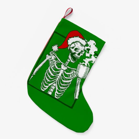 Albtraum Weihnachtsskelett trinken Kaffeemühlen Kleiner Weihnachtsstrumpf (Vorderansicht (hängend))
