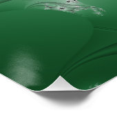 Albträume | Kunst des grünen und weißen Fraktals Poster (Ecke)