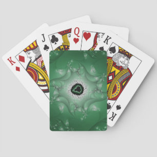 Albträume Kunst des grünen und weißen Fraktals Spielkarten