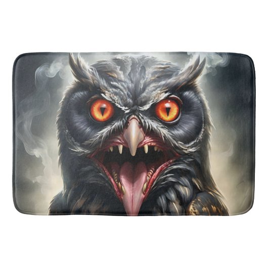 "Albtraumflügel: Das Fanged Vampire-Owl" Badematte (Vorderseite)
