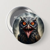 "Albtraumflügel: Das Fanged Vampire-Owl" Button (Vorne & Hinten)