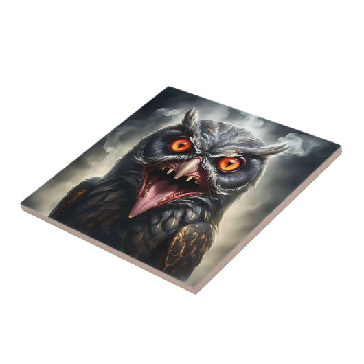 "Albtraumflügel: Das Fanged Vampire-Owl" Fliese (Seite)