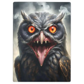 "Albtraumflügel: Das Fanged Vampire-Owl" Klemmbrett (Rückseite)