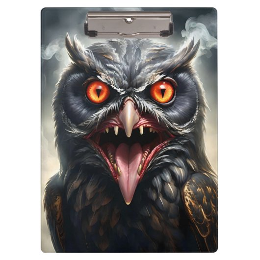 "Albtraumflügel: Das Fanged Vampire-Owl" Klemmbrett (Vorderseite)