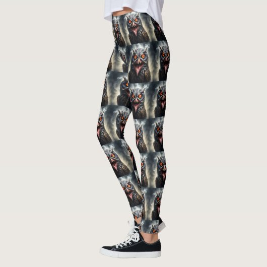 "Albtraumflügel: Das Fanged Vampire-Owl" Leggings (Links)