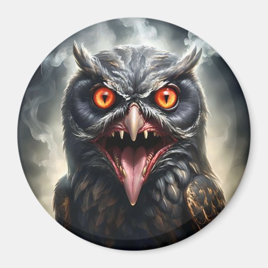 "Albtraumflügel: Das Fanged Vampire-Owl" Magnet (Vorne)