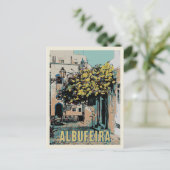 Albufeira Altstadt Pictureque Aussicht, Algarve Postkarte (Stehend Vorderseite)
