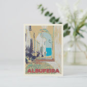 Albufeira Altstadt Straße Algarve, Portugal Postkarte (Stehend Vorderseite)