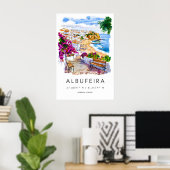 Albufeira-Aquarellposter Albufeira-Reiseprint Poster (Heimbüro)