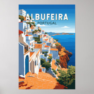 Albufeira Portugal Reise Kunst Vintage Poster