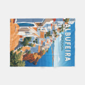 Albufeira Portugal Reisen Vintag Fleecedecke (Vorderseite (Horizontal))