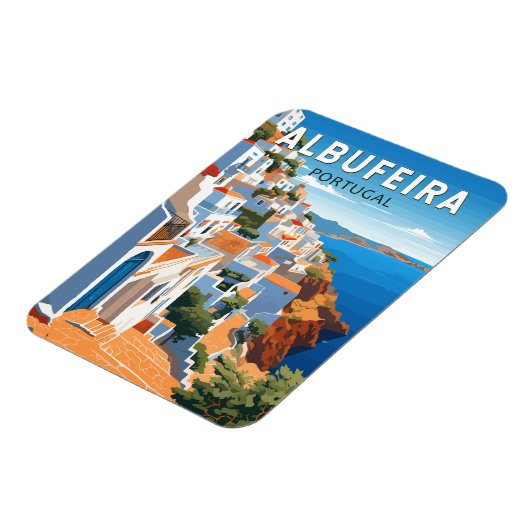Albufeira Portugal Reisen Vintag Magnet (Linke Seite)