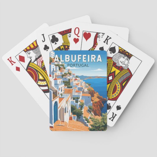 Albufeira Portugal Reisen Vintag Spielkarten (Rückseite)