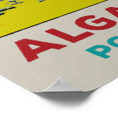 Albufeira Strand Algarve Portugal Jahrgang Reise Poster (Ecke)