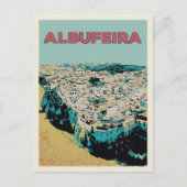 Albufeira Strand vom Himmel Portugal Abbildung Postkarte (Vorderseite)