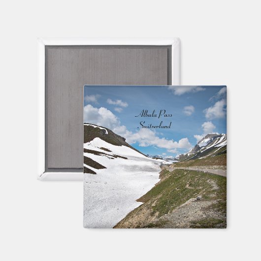 Albula Pass, Schweiz Magnet (Vorderseite/Rückseite)