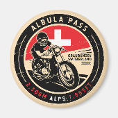 Albula Pass | Schweiz | Motorrad Magnet (Vorne)