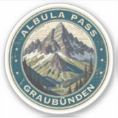 Albula Pass Schweizer Alpen Aufkleber (Vorderseite)