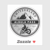 Albula Pass - Schweizer Alpen - Motorradtour Aufkleber (Blatt)