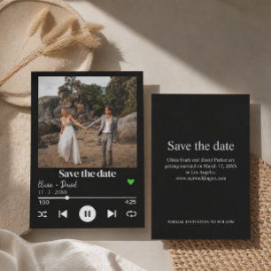 Album Cover Foto Music Player Song Save the Date Einladung