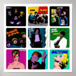 Album Covers Pop Art Poster<br><div class="desc">Álbumes icónicos en temática Pop Art</div>