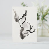 Album der Pferskizzen von Katsushika Hokusai und Einladung (Stehend Vorderseite)