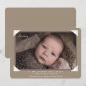 Album Foto Corners Birth Ankündigung (Vorne/Hinten)