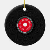 Album Ho-Ho-Ho Frohe Weihnachten aufnehmen! Keramik Ornament (Hinten)