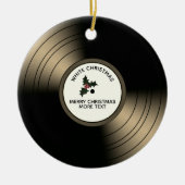 Album Personalisiert Weihnachten Bronze Tint Keramik Ornament (Vorne)