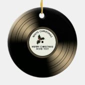 Album Personalisiert Weihnachten Bronze Tint Keramik Ornament (Hinten)