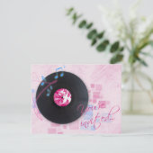 Album "Record" in der Party Einladung "Pink Dance" (Stehend Vorderseite)