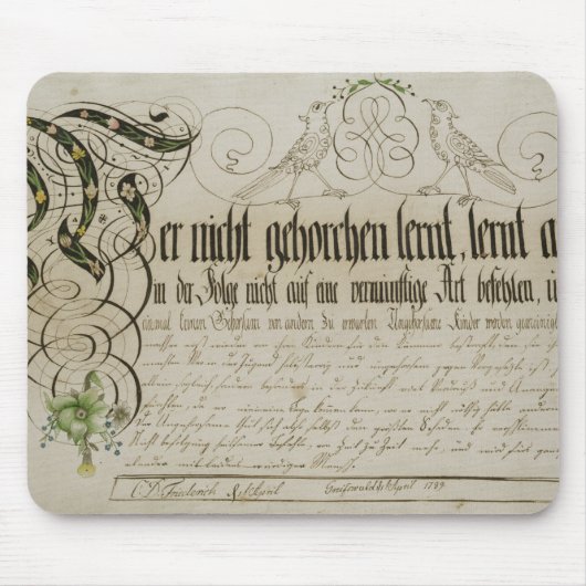Albumblatt, 1789 mousepad (Vorne)