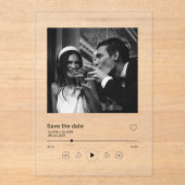 Albumdecke Save the Date Acryleinladungen (Vorderseite)