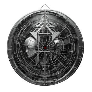 Albumgrafiken, 3d, voll hackig, schwarz, weiß, abs dartscheibe