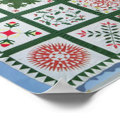 Albumquilt mit Saison-Blume, 1844 Poster (Ecke)