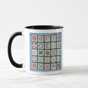 Albumsteppdecke mit Jahreszeit-Blumen, 1844 Tasse