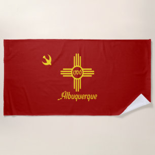 Albuquera Strandtuch unter der Flagge der Stadt
