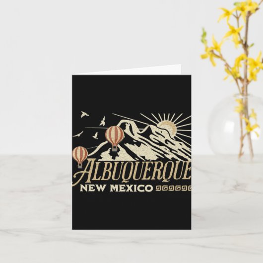 Albuquerque Air Balloon Festival New Mexico Fiesta Karte (Gelbe Blume)