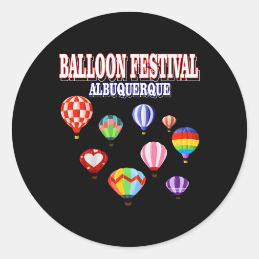 Albuquerque Ballon New Mexico Festival Runder Aufkleber (Vorderseite)