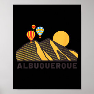 Albuquerque Ballonfestival New Mexico Berge Poster