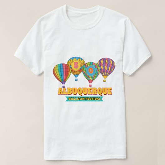 Albuquerque Balloon Festival 50 Jahre New Mexico 2 T-Shirt (Design vorne)