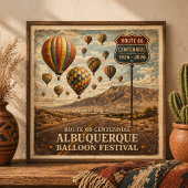 Albuquerque Balloon Festival Route 66 Poster