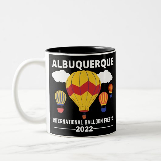 Albuquerque Balloon Fiesta 2022 Zweifarbige Tasse (Links)