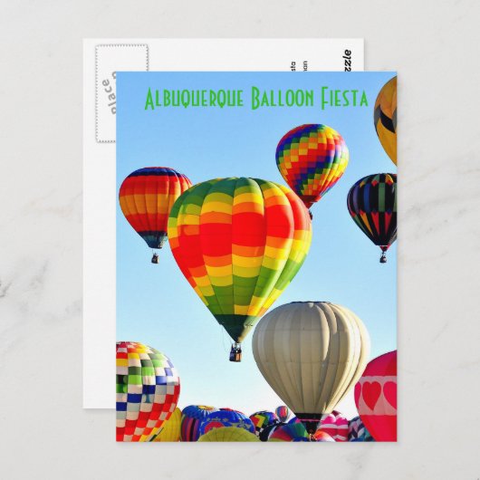 ALBUQUERQUE BALLOON FIESTA POSTCARD POSTKARTE (Vorne/Hinten)